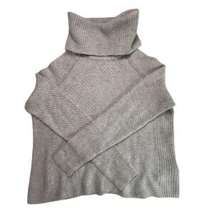 Banana Republic Alpaca Merino Wool Blend Funnel Neck Sweater Gray Small